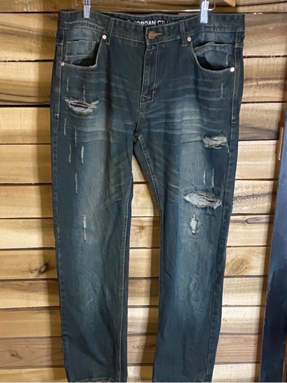 Jordan Craig Slim Straight Distressed men’s blue Jeans size 36x32